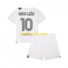 Camisolas de futebol AC Milan Rafael Leao 10 Criança Equipamento Alternativa 2023/24 Manga Curta